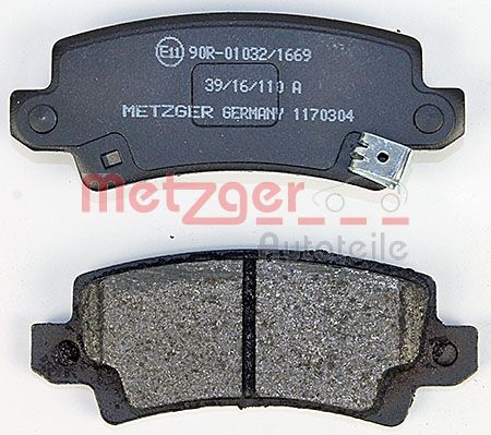 METZGER 1170304 Bremsbelagsatz, Scheibenbremse